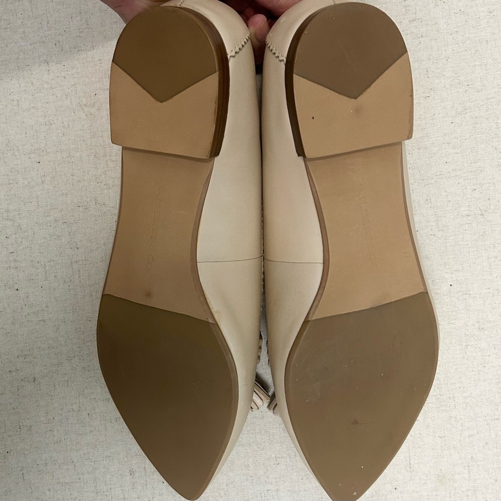 NEW beige leather tassel loafers 9M - Picture 4 of 4